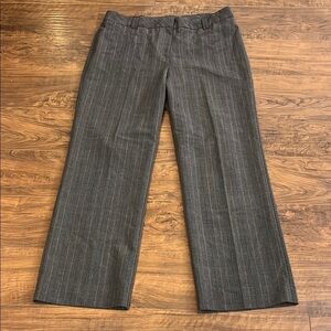 Women’s Roz & Ali Chic Gray Pinstripe Trousers, Sz. 14